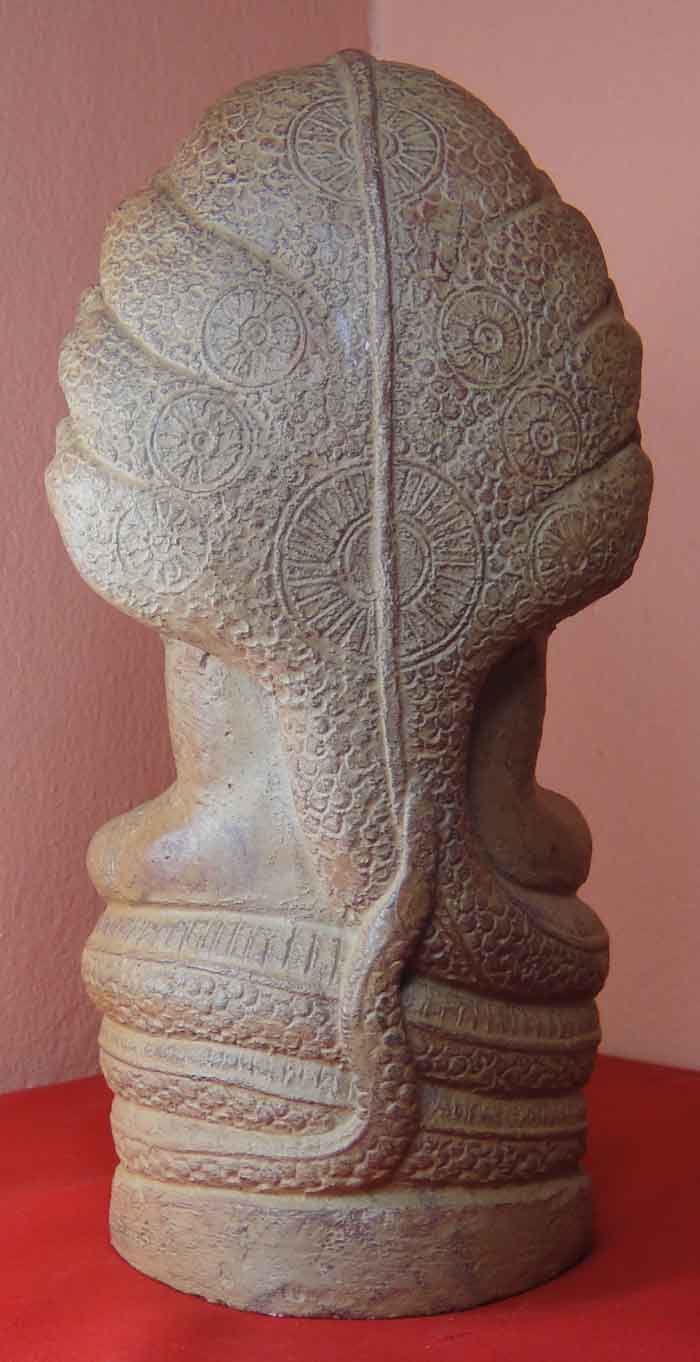 (((วัดใจ๑๐บาท)))พระบูชาปางนาคปรก เนื้อศิลาแลง (พระปางนาคปรกย้อนยุค)
