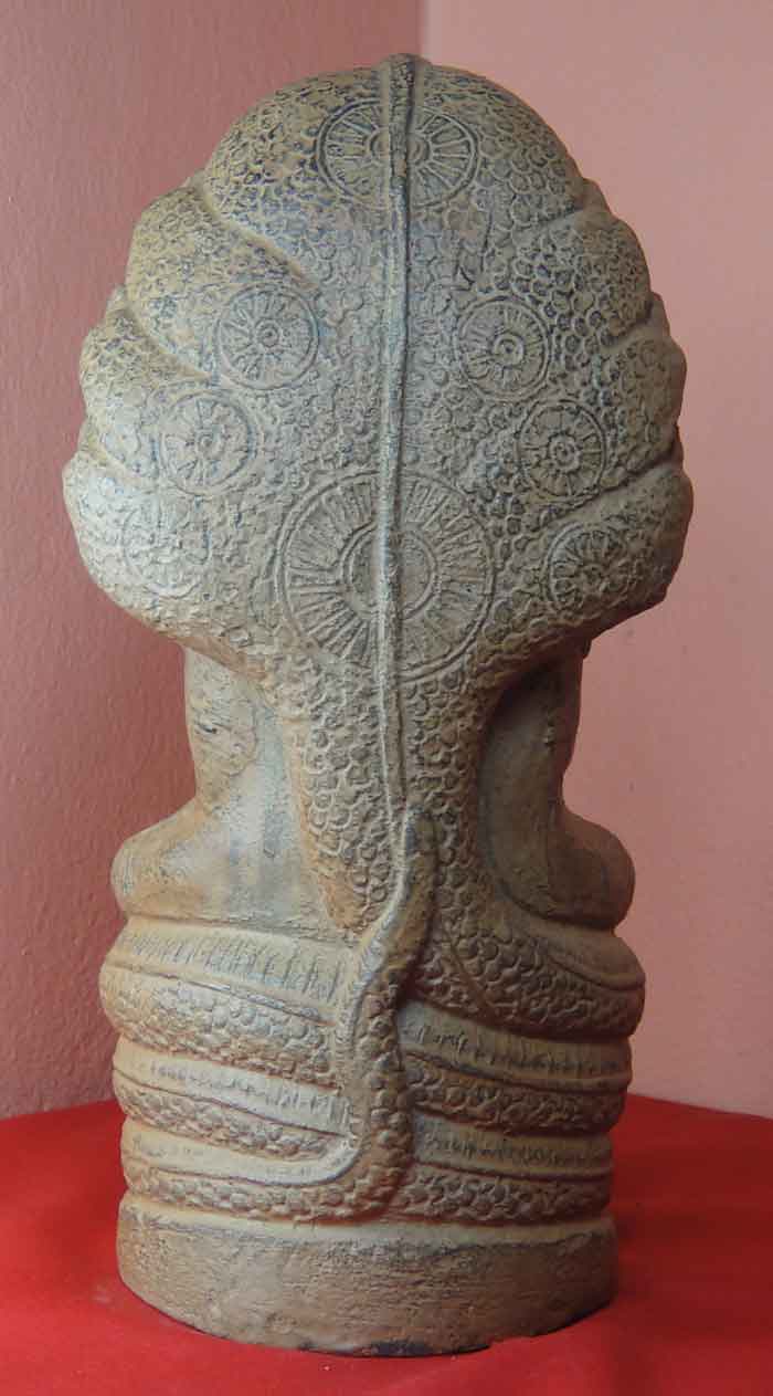 (((วัดใจ๑๐บาท)))พระบูชาปางนาคปรก เนื้อศิลาแลงหล่อ (พระปางนาคปรกย้อนยุค)