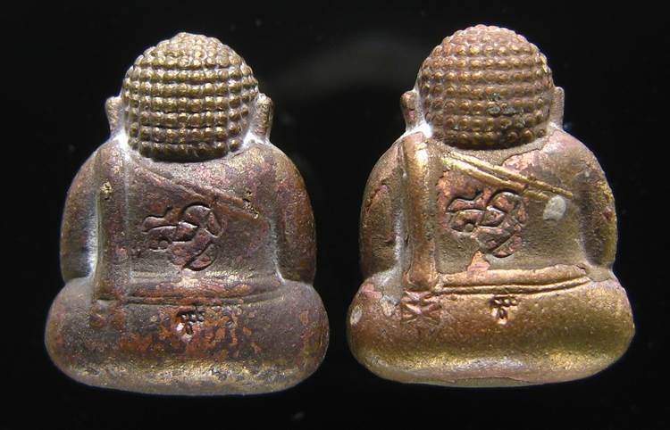 **ทีเดียว 2 องค์ *พระสังกัจจายน์ สมเด็จญาณฯ วัดบวรฯ ปี 43 เนื้อนวะ เลข 226และ 332 เคาะเดียวแดง**