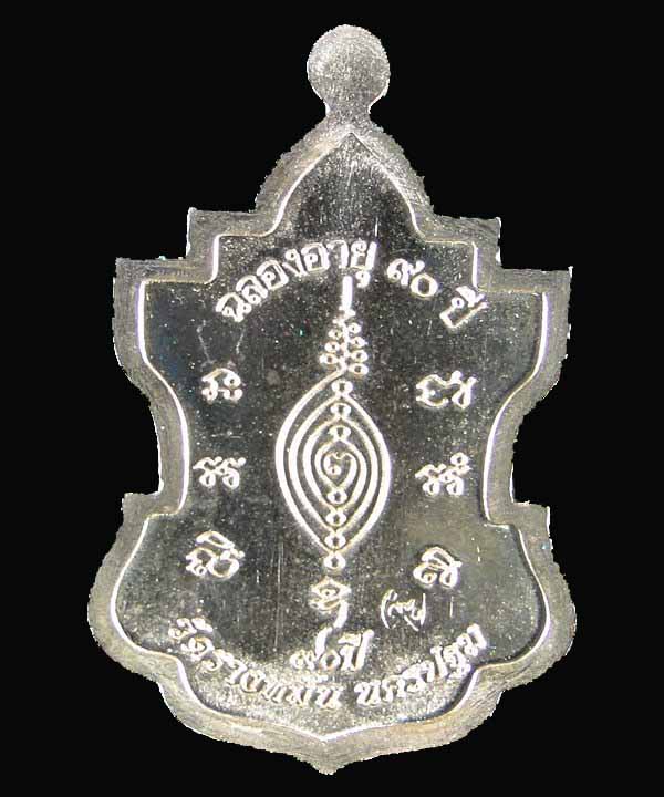 เหรียญใบสาเกเนื้อทองแดง หลวงปู่แผ้ว รุ่น ฉลองอายุ 90 ปี No.4
