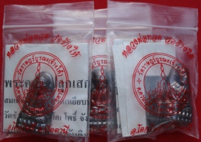 หลวงปู่ทวดวัดช้างให้ พิมพ์หลังหนังสือ ปี 55 3 องค์ พร้อมใบคาถา+ซองวัดครบทุกองค์ 172