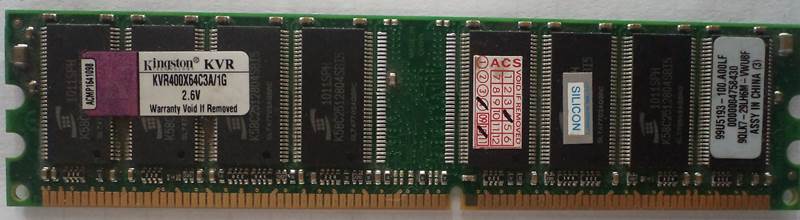 ขายถูก!! RAM DDR 1 /400 MHz 1 GB [HDD-IDE] สภาพมือสอง