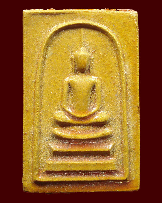 พระผงหลวงปู่จันทร์ เขมิโย วัดศรีเทพประดิษฐาราม จ.นครพนม ปี2500 (พิมพ์จัมโบ้) เคลือบยางไม้ 5