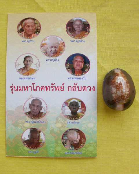 เบี้ยแก้กันภัย ล.ป.อ่อง กรรมการ อุดผงพุทธคุณ"รุ่นมหาโภคทรัพย์กลับดวง"**เคาะเดียว**7**