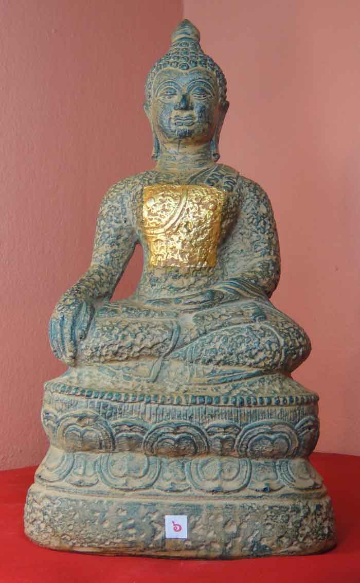 (((วัดใจ๑๐บาท)))พระพุทธรูปศิลปะสมัยเชียงแสน ศิลาแลงหล่อ ขนาดหน้าตัก 5 นิ้ว งานฝีมีอสร้างใหม่พุทธศิลป