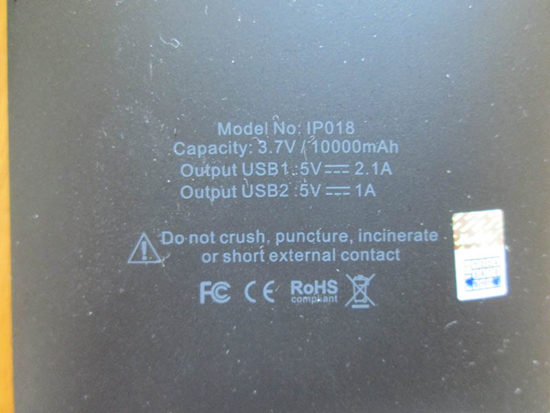 แบตสำรองไฟ สำหรับโทรศัพท์มือถือ สภาพใหม่ ขนาด 10000 mAh