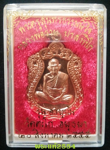 เหรียญเสมา อายุยืน หลวงพ่อรวย วัดตะโก อยุธยา เนื้อทองแดง