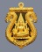 เหรียญเสมาฉลุ พระพุทธชินราช หลวงปู่แขก รุ่นมงคลชีวิต เนื้อทองระฆังชุบทองไมครอน ตะกรุดเงิน เลข 403