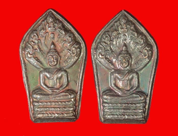 พระนาคปรกใบมะขาม หลวงปู่ทิม วัดพระขาวจ.อยุธยา 2 องค์.