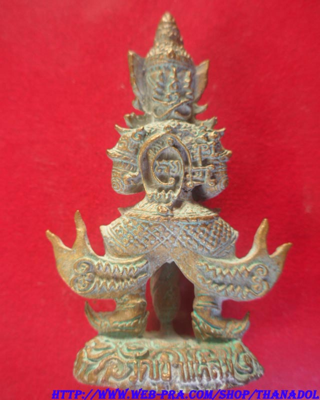 หลวงปู่กาหลงเขี้ยวแก้ว วัดเขาแหลม จ.สระแก้ว ท้าวเวสสุวรรณ รุ่นแรก ปี2549 เนื้อสนิมเขียว รันno.