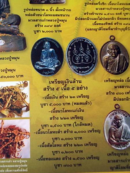 เหรียญ เศรษฐีเงินล้าน เนื้อทองเเดง หลวงปู่หมุน วัดบ้านจาน หมายเลข "906"