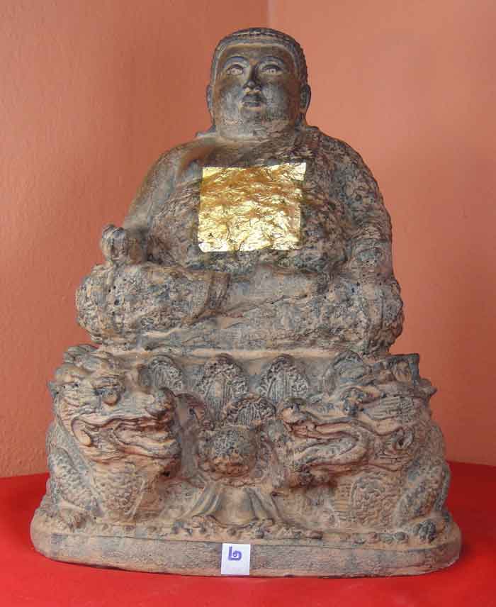 (((วัดใจ๑๐บาท))) พระสังกัจจายน์ พระ...แห่งโชคลาภ หน้าตัก ๕ นิ้ว เนื้อศิลาแลงหล่อ งานฝีมือพุทธศิลป์ปร