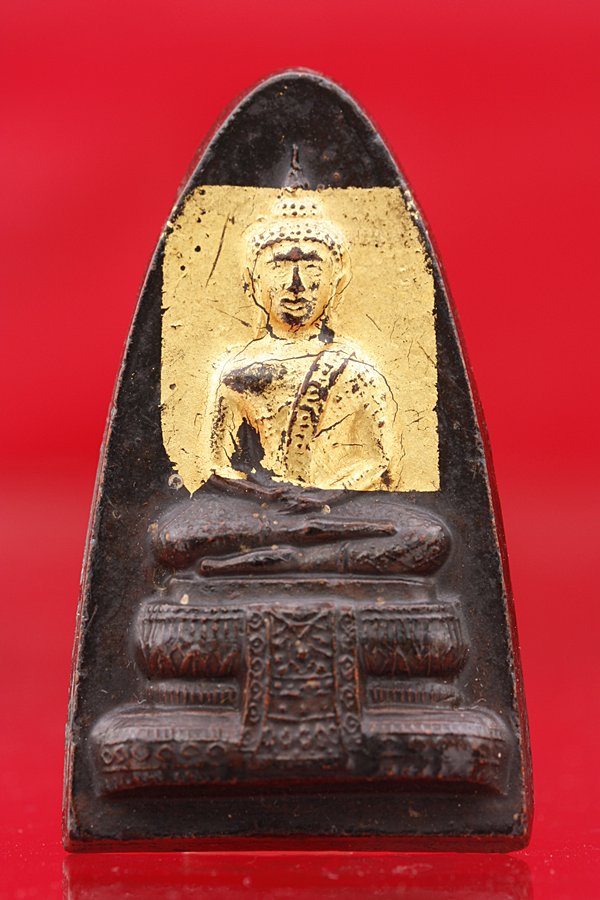 พระพิมพ์กลีบบัวเคลือบรักไม่ทราบที่