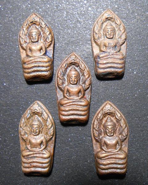 พระปรกใบมะขาม หลวงพ่อเปิ่น วัดบางพระ เนื้อทองแดง ทีเดียว5องค์ครับ(3)