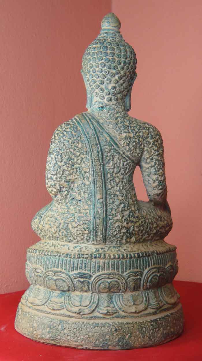 (((วัดใจ๑๐บาท)))พระพุทธรูปศิลปะสมัยเชียงแสน ศิลาแลงหล่อ ขนาดหน้าตัก 5 นิ้ว