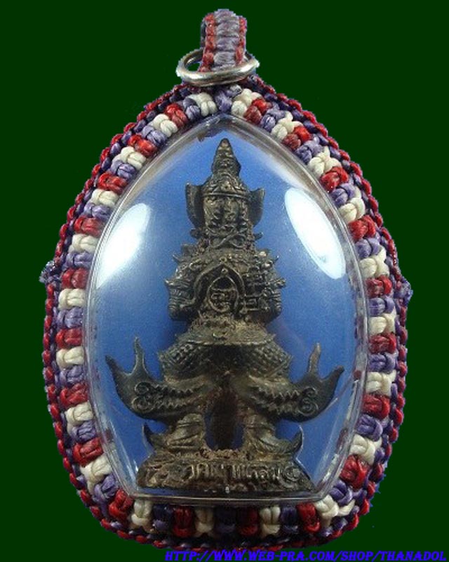 หลวงปู่กาหลงเขี้ยวแก้ว วัดเขาแหลม จ.สระแก้ว ท้าวเวสสุวรรณ รุ่นแรก ปี2549 เนื้อกำไลสัมฤทธิ์