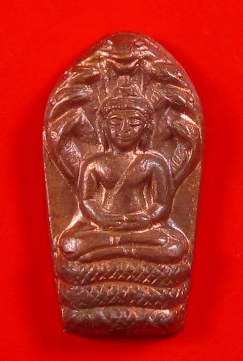 พระปรกใบมะขาม หลวงปู่คำสิงห์ วัดสิงหารินทาราม อ.บึงโขงโหลง จ.บึงกาฬ เนื้อทองแดง***2