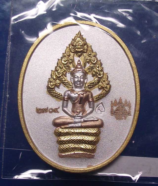 เหรียญนาคปรก ไตรมาส 51 หลวงพ่อสาคร วัดหนองกรับ ระยอง เนื้อสามกษัตริย์ (ขออนุญาตใช้ภาพเจ้าของเดิม)