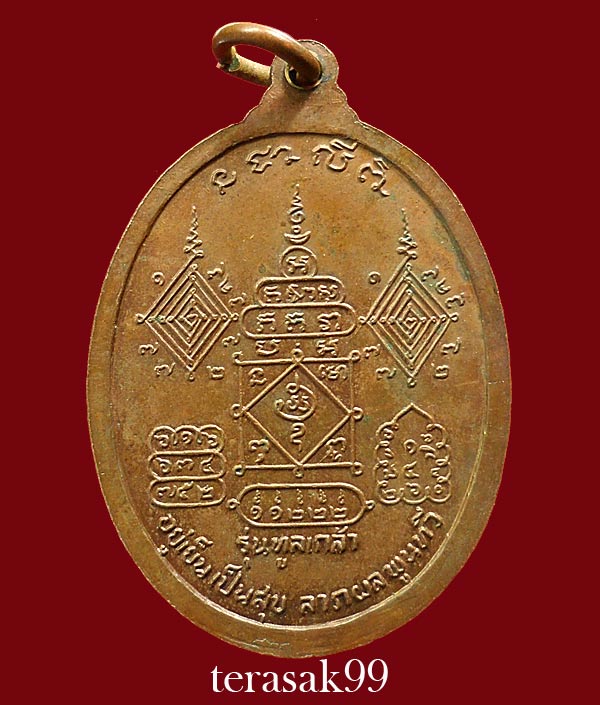 เหรียญพ่อท่านคลิ้ง วัดถลุงทอง รุ่นทูลเกล้า ปี2520 โค๊ตล่าง เนื้อทองแดงผสม ราคาเบาๆ