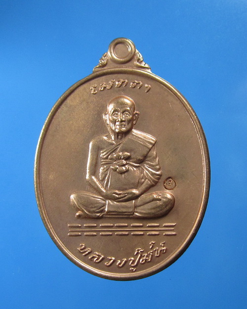 เหรียญเมตตา หลวงปู่ม่น ธมฺมจิณฺโณ วัดเนินตามาก เนื้อทองแดง ปี 2537