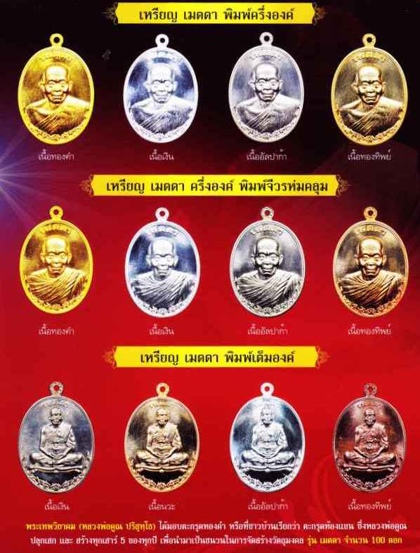 ++เทพเจ้าที่ราบสูง++ หลวงพ่อคูณรุ่นเมตตา เนื้อทองทิพย์ (จีวรห่มคลุม)สูตรใหม่ เบอร์๔๙๔๕