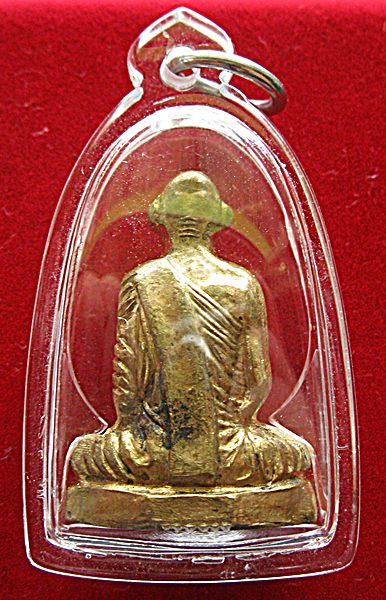 รูปเหมือนปั๊ม เนื้อทองเหลือง หลวงพ่อเดิม วัดหนองโพ หน้าผาก ๔ เส้น ห.ขีด รุ่นเพดานโบสถ์ ปี ๒๔๙๓