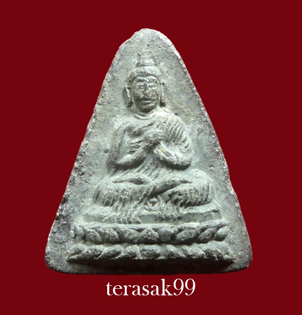 พระปางประทานพร ปี2505 เนื้อผงใบลาน หลวงปู่เฮี้ยง วัดป่าฯ ชลบุรี(องค์ที่2)