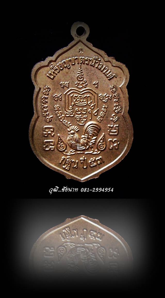 เหรียญบาตรน้ำมนต์ หลวงพ่่อรวย วัดตะโก จ.อยุธยา กฐิน ปี 2553