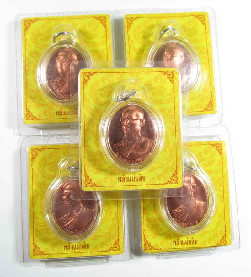   เหรียญทรงผนวช พลังแผ่นดิน ปี54 เนื้อทองแดง จำนวน 5 เหรียญ เคาะเดียวครับ