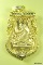 เหรียญพิมพ์เสมาฉลุลายยกองค์ หลวงพ่อจรัญ วัดอัมพวัน สิงห์บุรี รุ่น มหามงคล เนื้อทองระฆัง หมายเลข 1699