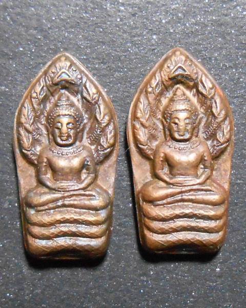 แพ็คคู่..พระปรกใบมะขาม หลวงพ่อเปิ่น วัดบางพระ เนื้อทองแดง(4)
