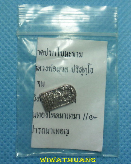พระนาคปรกใบมะขามพ่อท่านนวล ปริสุทโธ วัดประดิษฐาราม(วัดไสหร้า) จ.นครศรีธรรมราช ตอกโค้ด(น)