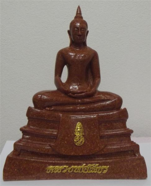 พระบูชา "หลวงพ่อโสธร เนื้อกระเบื้องหลังคาโบสถ์" หน้าตักพระ ๕ นิ้ว ฐานกว้าง ๗ นิ้ว สูง ๙นิ้ว(BI)