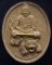หลวงพ่อเปิ่น วัดบางพระ เนื้อผงขี่เสือรูปไข่ฝังตะกรุดทองคำ พ.ศ. 2534 (3)