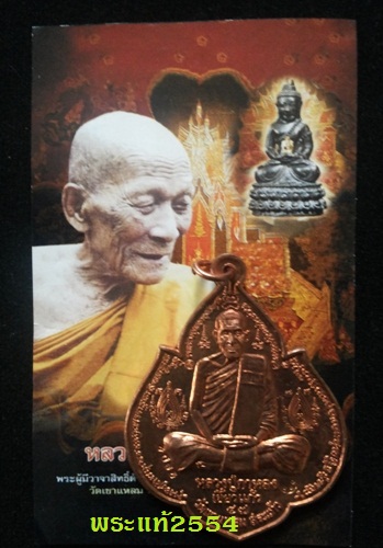 เหรียญพระนารายณ์พลิกแผ่นดิน เนื้อทองแดง หลวงปู่กาหลง วัดเขาแหลม ปี47