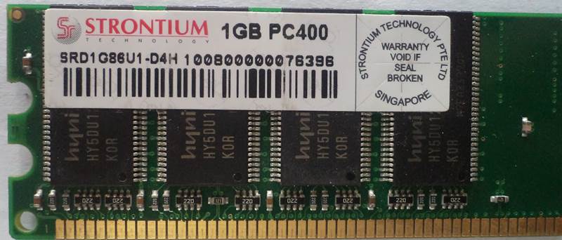 ขายถูก!! RAM DDR 1 /400 MHz 1 GB สภาพมือสอง