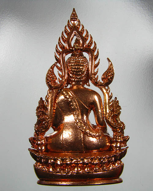 พระพุทธชินราช พิมพ์แต่งฉลุ ลอยองค์ รุ่น จอมราชันย์ เนื้อบรอนซ์นอก (สำริด) หมายเลข 12528