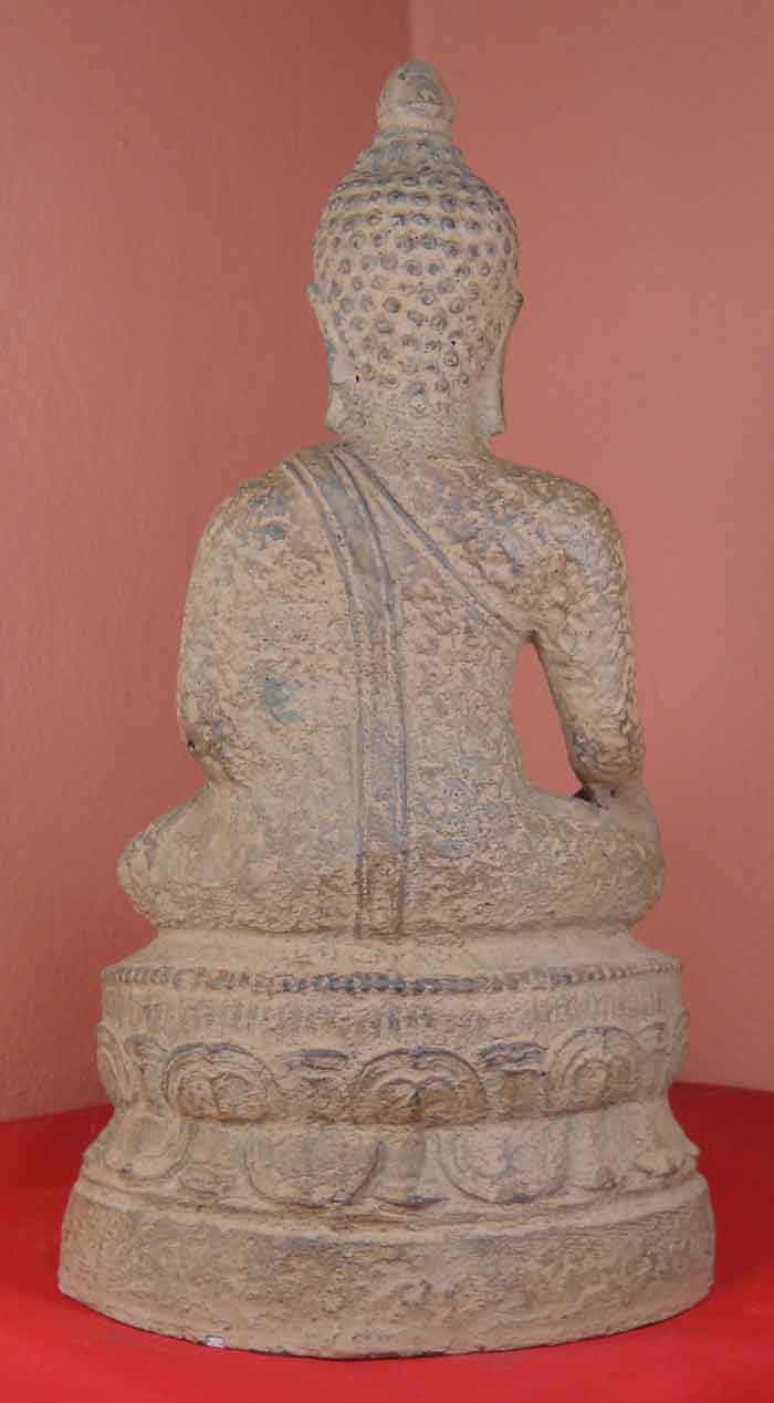 (((วัดใจ๑๐บาท)))พระพุทธรูปศิลปะสมัยเชียงแสน ศิลาแลงหล่อ ขนาดหน้าตัก 5 นิ้ว งานฝีมีอสร้างใหม่พุทธศิลป