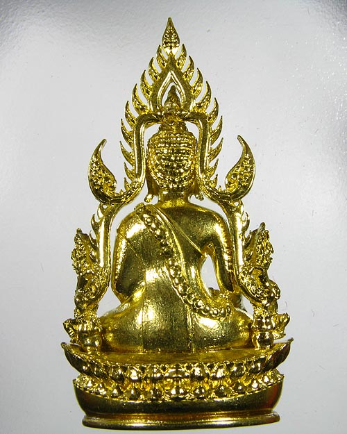 พระพุทธชินราช พิมพ์แต่งฉลุลอยองค์ เนื้อทองระฆัง รุ่น จอมราชันย์ หมายเลข 14928