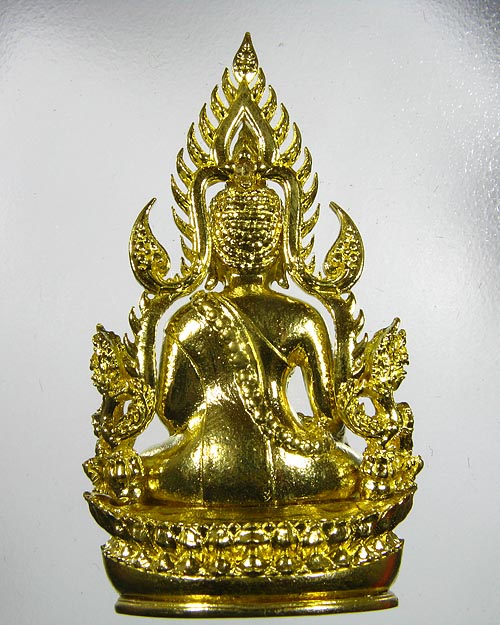 พระพุทธชินราช พิมพ์แต่งฉลุลอยองค์ เนื้อทองระฆัง รุ่น จอมราชันย์ หมายเลข 14937