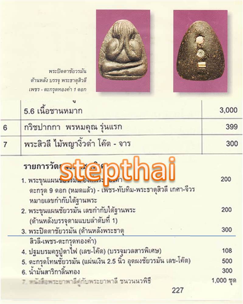 พระปิดตาชัยวรมันหลังตะกรุดทองคำ หลวงปู่หงษ์ พรหมปัญโญ