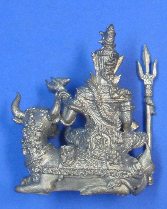 พระศิวะมหาเทพทรงโค เนื้อโลหะปีกเครื่องบิน หลวงปู่กาหลง เขี้ยวแก้ว 