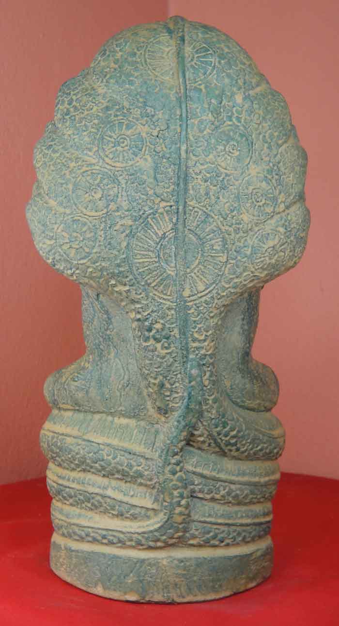 (((วัดใจเคาะเดียว๑๐บาท)))พระบูชาปางนาคปรก เนื้อศิลาแลงหล่อ