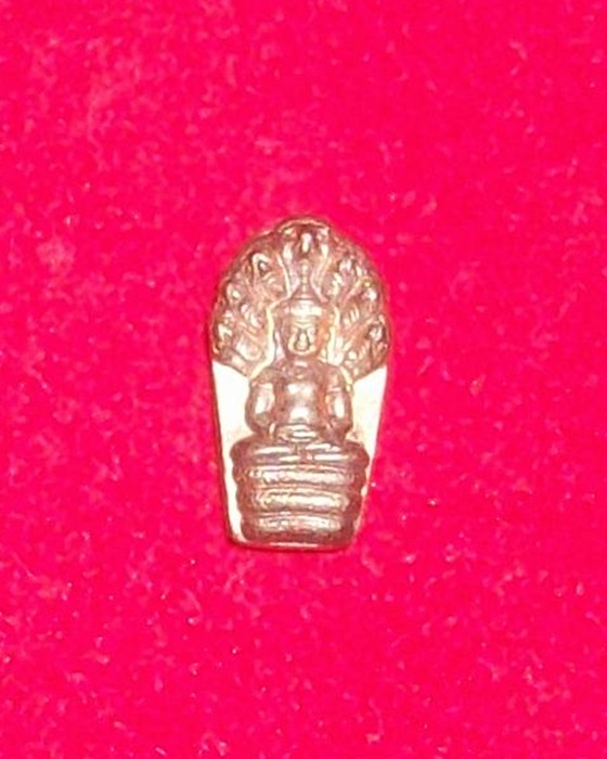 พระนาคปรกหลวงปู่ม่น รุ่นเมตตา ปี2537  วัดเนินตามาก เนื้อทองแดง