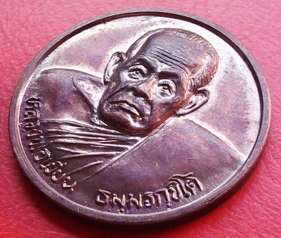 (เคาะเดียวแดง)....เหรียญหลวงพ่อเขียน รุ่นยกช่อฟ้าอุโบสถ วัดเก่าวังตะกู เนื้อทองแดงผิวรุ้ง