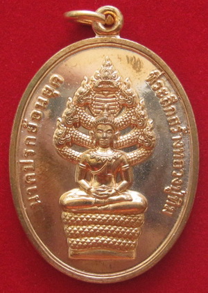 เหรียญนาคปรกย้อนยุค หลวงปู่ทิม เนื้อทองแดง หมายเลข 1589 พร้อมบัตรกล่อง เคาะเดียว
