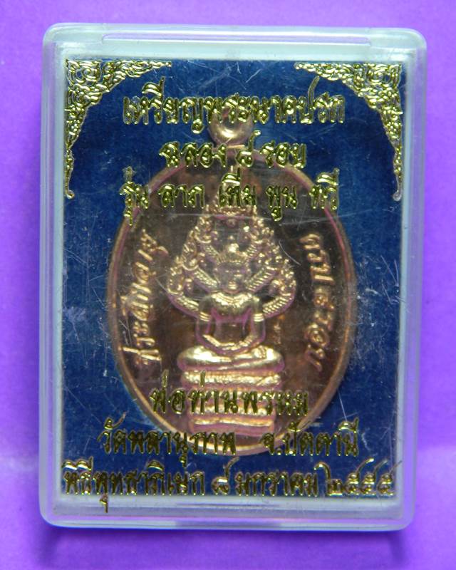 เหรียญปรกพ่อท่านพรหมปี2555วัดพลานุภาพ 