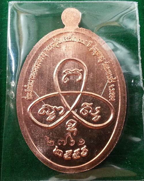 	เหรียญผูกพัทธสีมาย้อนยุค รุ่นบูชาครู วาระครบรอบอายุ 134 ปี 16 มิ.ย. 2556 เนื้อทองแดง No.2761