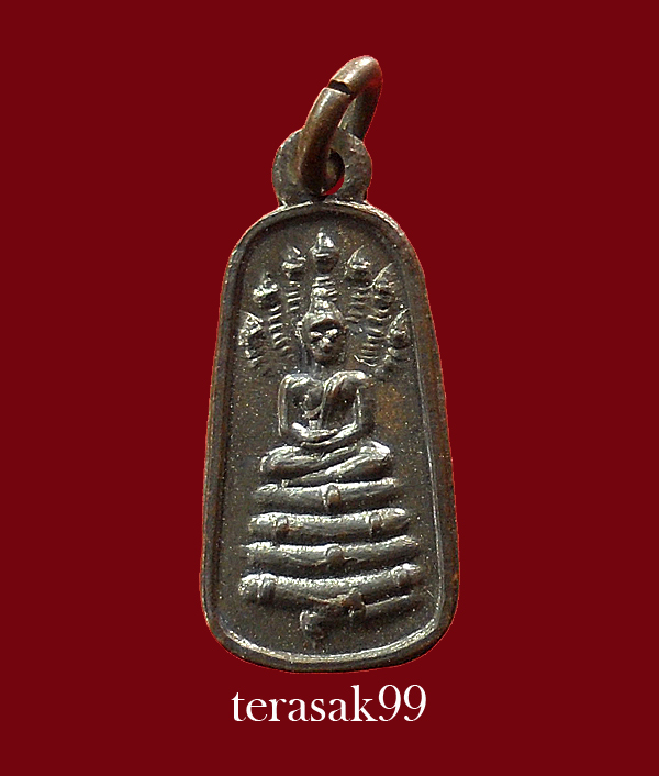 เหรียญนาคปรกใบมะขาม เทพนิมิตร อ.ชุม ไชยคีรี ปี2497 ราคาเบาๆ (2) 