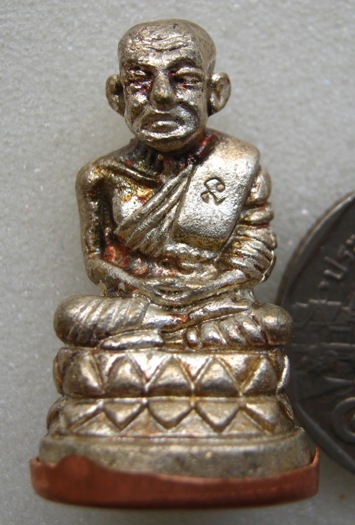 หลวงปู่ทวดบัวรอบใหญ่ เนื้อนวะโลหะพรายเงิน ฐานนาค สมเด็จพระสังฆราช วัดบวรฯ ปี43